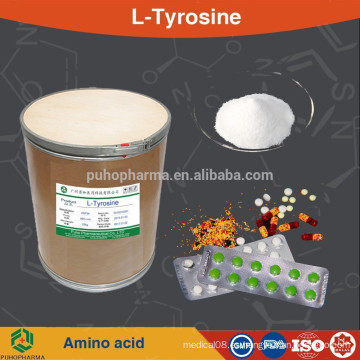 GMP fábrica de suministro de l-tirosina alimentos grado aminoácido